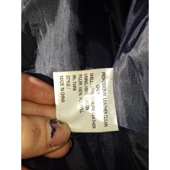 Comint mens black leather jacket winter coat size XL - Picture 7 of 9